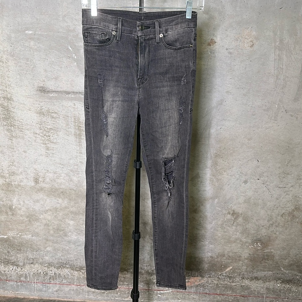 Good American Good Waist distressed skinny jeans